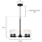 Westinghouse Chandelier 60W 5Lght Sylvestre, Matte Black Clear Glass 6115300 - alternate 2